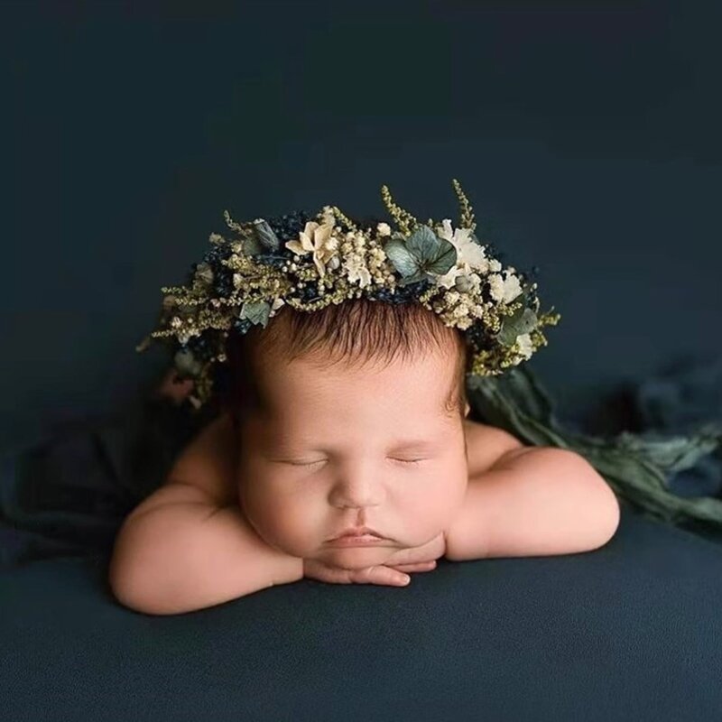 K5DD أغطية رأس أنيقة للأطفال رباط رأس مطاطي على شكل زهرة 0-1 سنة أزياء للأطفال الرضع