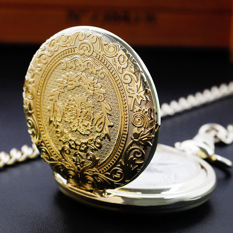خمر الذهب الفاخرة كوارتز ساعة الجيب المرأة الرجال قلادة بساطتها شخصية جيب فوب ساعة هدايا فريدة reloj hombre