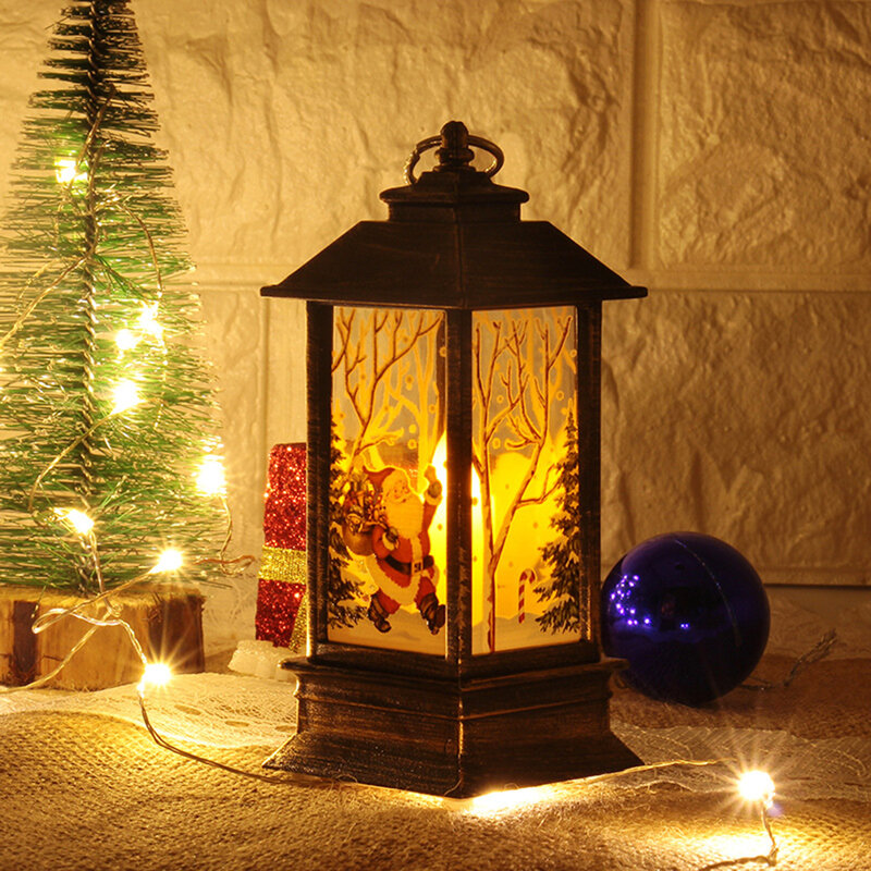 عيد الميلاد LED فانوس كوس ، لطيف عيد الميلاد ديكور ، سانتا كلوز ، ثلج ، ضوء الشعلة ، الحلي ، شمعة للمنزل ، حفلة عيد ميلاد سعيد ، هدية الجدول