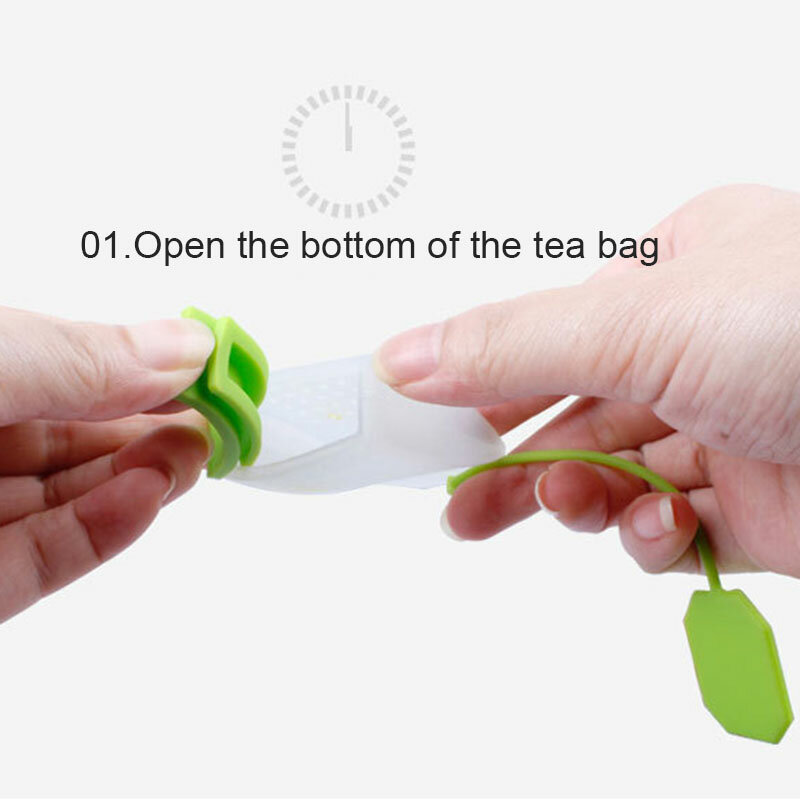 مصفاة شاي سيليكون قابلة لإعادة الاستخدام ، مصفاة لإكسسوارات الشاي في المطبخ ، متينة ، 4 من الشاي