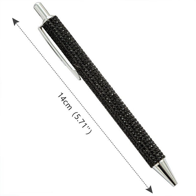قلم حبر جاف كريستال مع ترتر ، عبوة سوداء ، قرطاسية مكتبية ، 0.5 مللي متر
