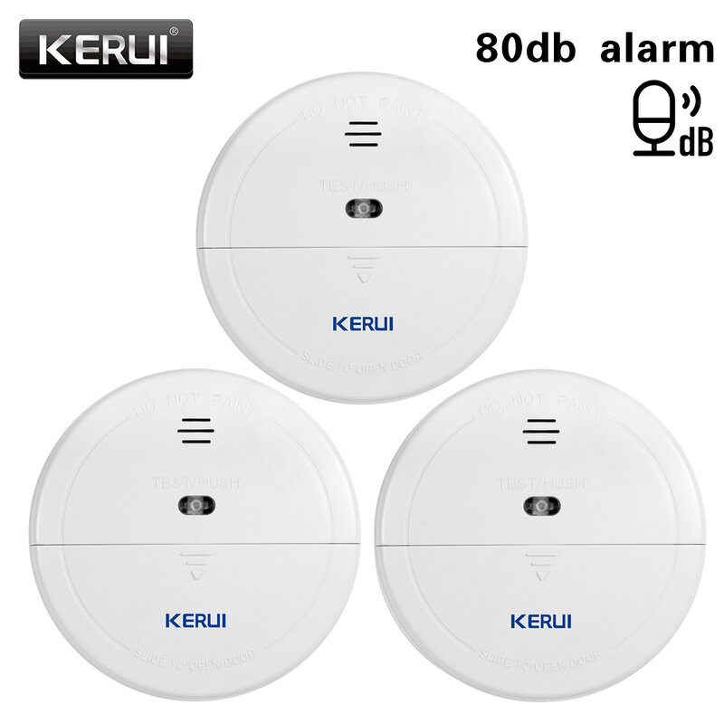 KERUI 433MHZ الرئيسية مطبخ الأمن اللاسلكية كاشف الدخان جهاز استشعار الحريق إنذار ل W181 W204 W184 GSM واي فاي نظام إنذار