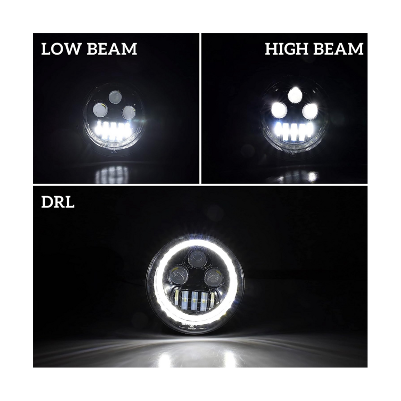 هالو DRL LED ضوء الرأس ، المصباح الأمامي مع ارتفاع منخفض شعاع ، DRL ل V-قضيب VRSCA VRSCF ، شارع رود 2002-2017