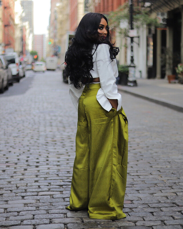 سراويل كاجوال بساق واسعة للنساء ، جيب ثلاثي الأبعاد قابل للفصل ، بنطلون مريح أنيق للسيدات ، الربيع والصيف
