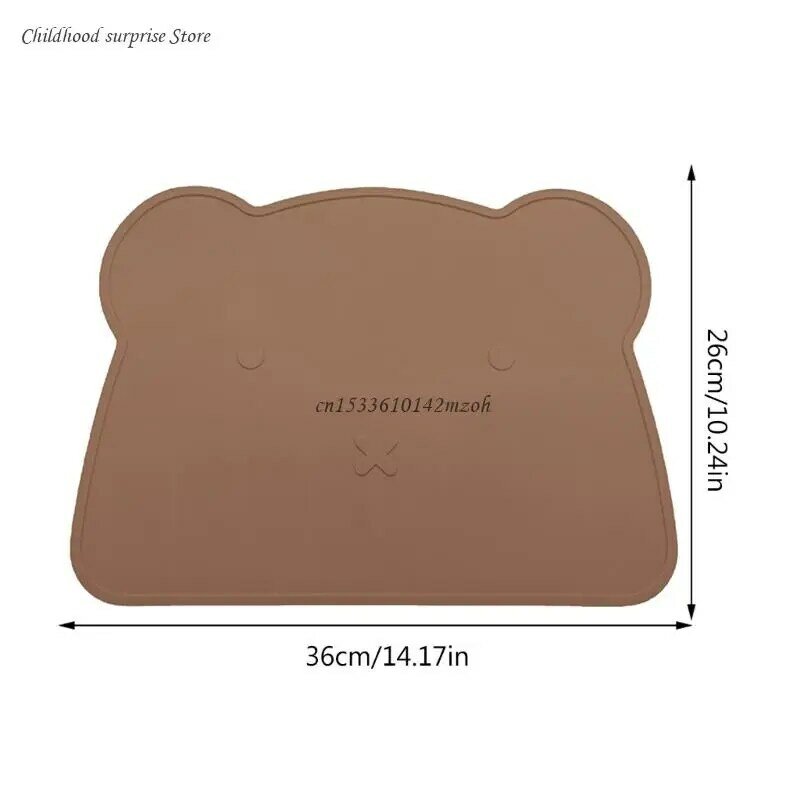 الاطفال تحديد الموقع سيليكون الدب تحديد الموقع عدم الانزلاق تحديد الموقع للطفل طفل المحمولة الغذاء حصيرة BPA الحرة قابلة لإعادة