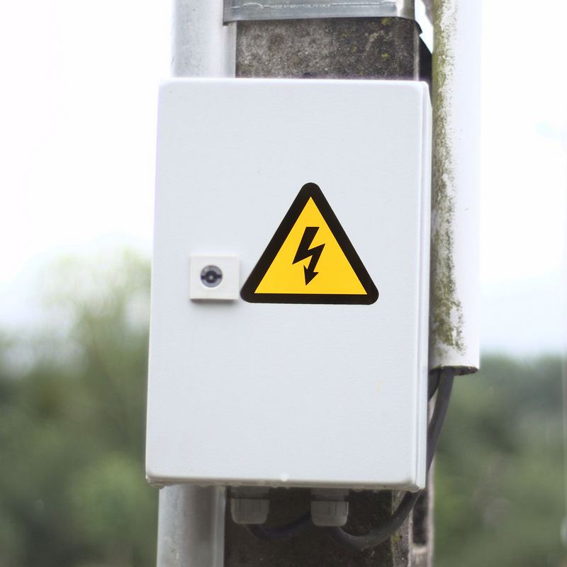 ملصقات صفراء عالية الجهد صدمة كهربائية ، فينيل صدمة كهربائية فصل الطاقة من قبل