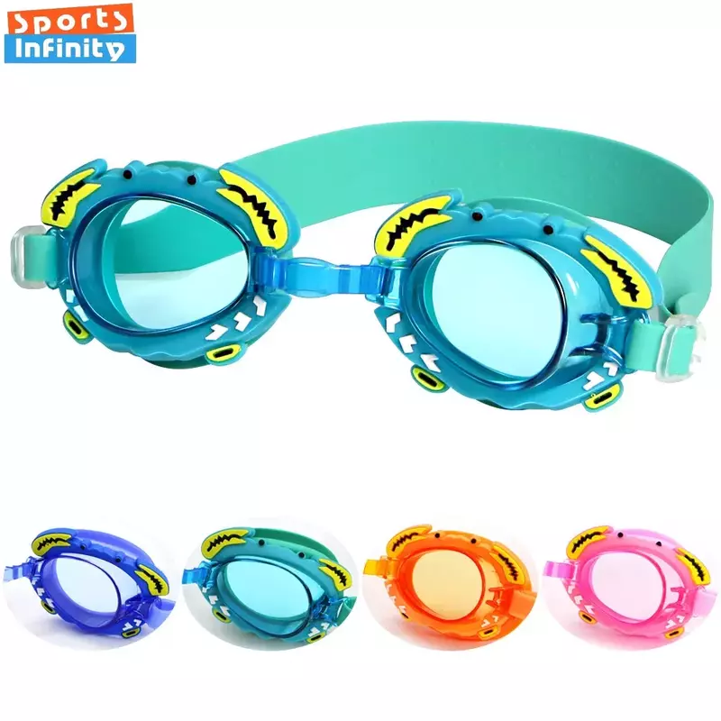 نظارات سباحة كرتونية لطيفة للأطفال ، عالية الوضوح ، مقاومة للماء ومكافحة الضباب ، نظارات سباحة ، نظارات سباحة ، إكسسوارات سباحة