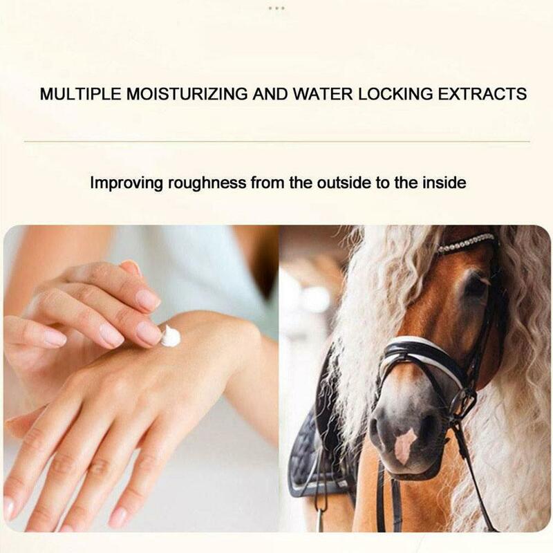 الحصان النفط كريم اليد ، ترطيب ، ترطيب ، تتلاشى ، تبييض ، الخطوط الدقيقة ، المضادة للتجاعيد ، إزالة الجلد الميت ، على نحو سلس ، الرعاية ، 30g ، V2H2