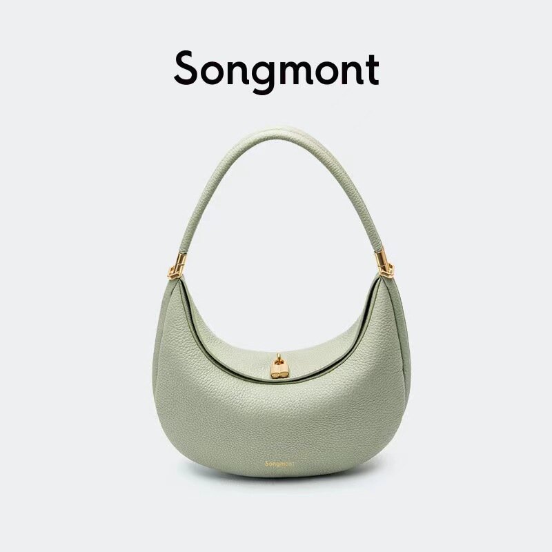 حقيبة هلال songmonت للنساء ، حقيبة تحت الذراع بكتف واحد ، حقيبة يد صغيرة وفاخرة ، جديدة ،