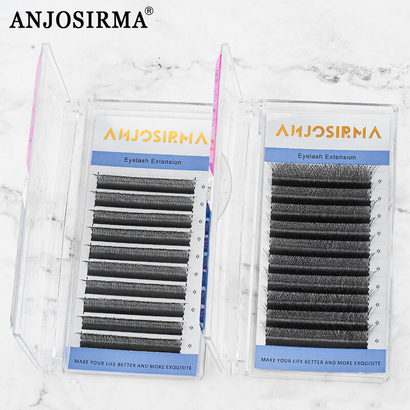 AnJOSIRMA-5D واط شكل رمش تمديد ، التلقائي تزهر مع الرموش ، الرموش الصناعية ، متموج الشخصية ، C ، D ، DD ، جودة عالية