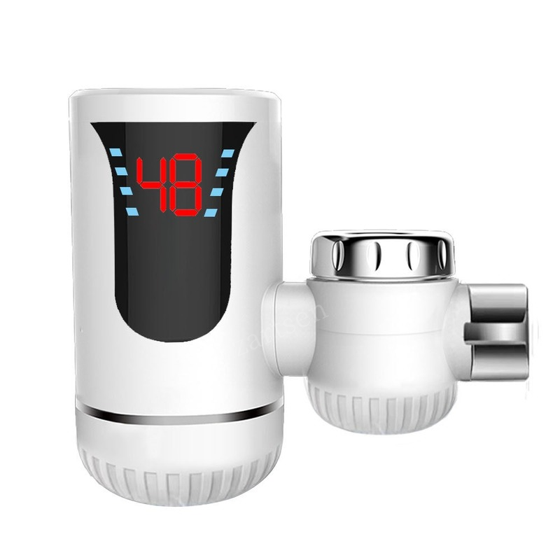 سخان مياه كهربي فوري سخان المياه Tankless لحظية صنبور الحنفية المطبخ رافعة الماء الساخن LED الرقمية