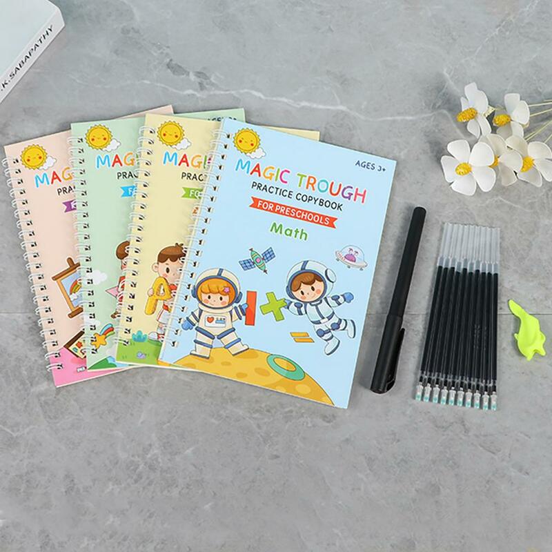 كتاب ممارسة الكتابة الأبجدية القابل لإعادة الاستخدام للأطفال ، ممارسة الخط ، مجموعة كتب التأليف للأطفال ، الكتابة اليدوية