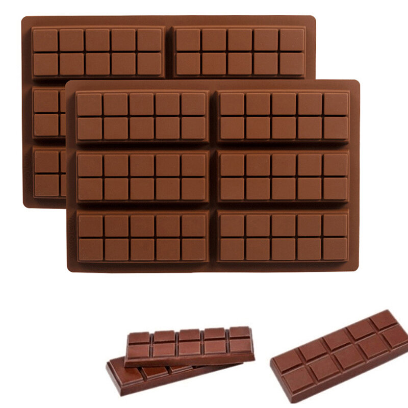 1 قطعة 6 شبكات صغيرة مستطيل الهراء قالب الشوكولاته Moldes دي سيليكون قالب الشوكولاتة قالب السيليكون
