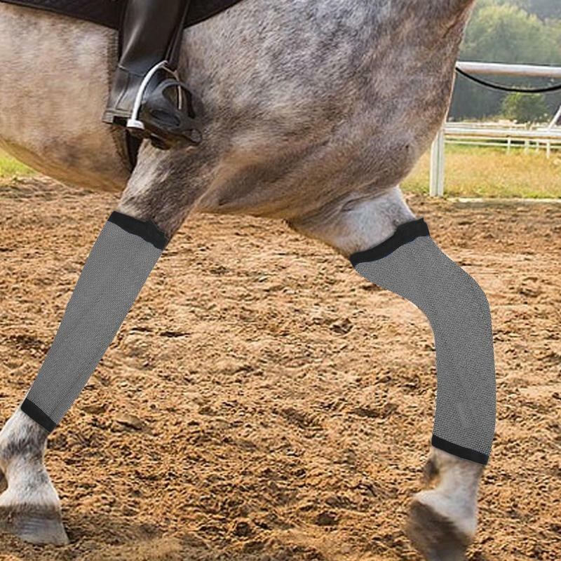 أحذية ذبابة شبكية قابلة للتنفس للحصان ، أحذية ذبابة ، طماق مريحة ، تعب الساق يقلل من الدوس ، قابلة لإعادة الاستخدام ، 4 +