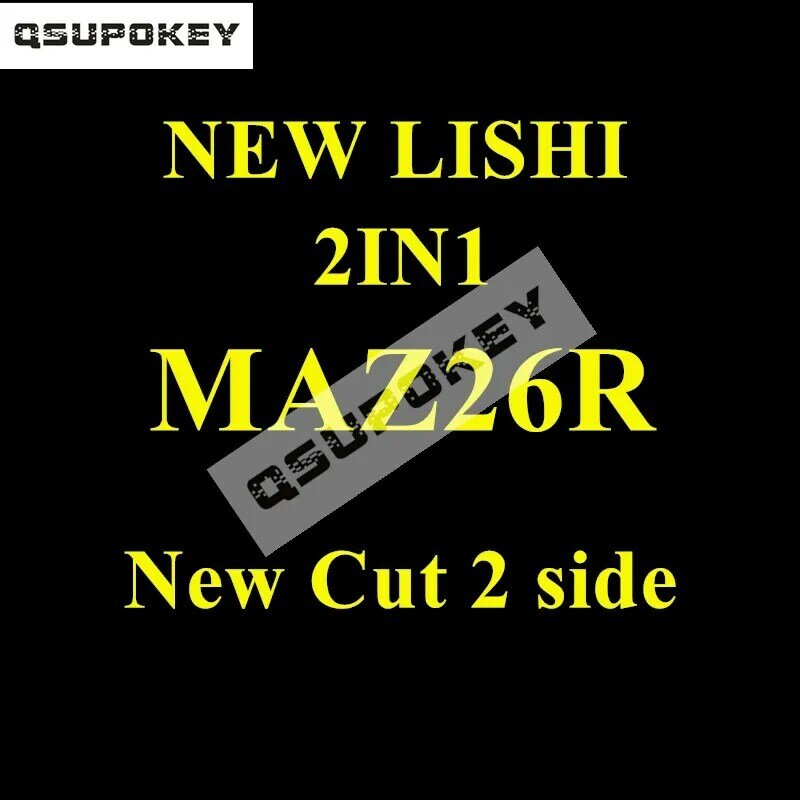 أقفال مفاتيح ذكية Lishi ، متوافقة مع Mazda Plus ، 2 في 1 ، قطع MAZ26R ، جانبان ، جديد ، أصلي