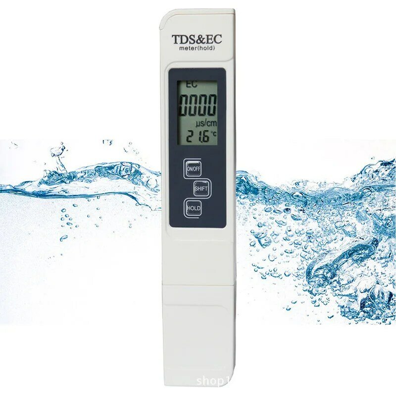 جهاز اختبار جودة الماء الرقمية TDS EC متر المدى 0-9990 متعددة الوظائف المياه نقاء مقياس الحرارة درجة الحرارة PPM فاحص