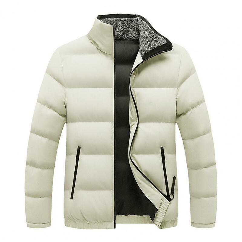 الرجال معطف حجم كبير بلون مبطن اضافية سميكة الشتاء أسفل معطف لارتداء اليومي