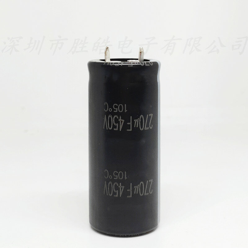 (2 قطعة) 450V270Uf الحجم: 30X30mm 450V270uF مكثفات كهربائية الألومنيوم عالية الجودة
