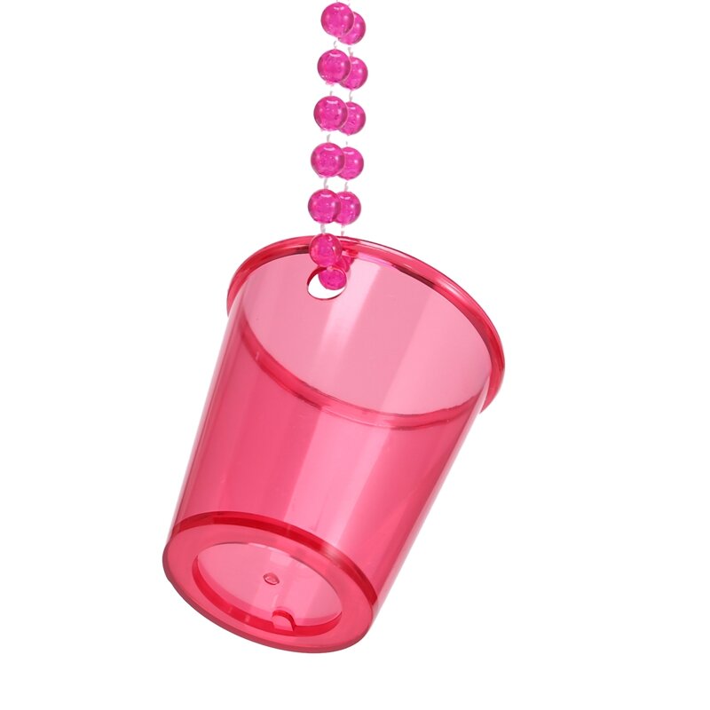 كأس سلسلة من الخرز الشفاف ، لوازم حفلات التخرج ، زجاج نبيذ بلاستيكي ، 12 ، Bachelorette Prom