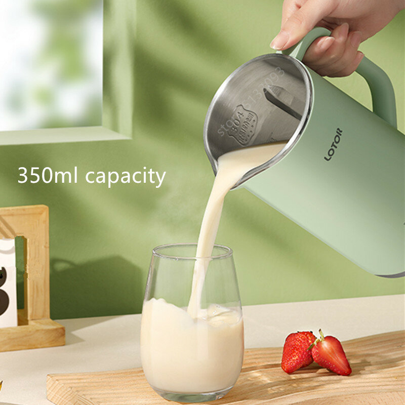 ماكينة إعداد الحليب الصويا 350 مللي ماكينة صغيرة كسر الجدار المنزلية المحمولة عصارة خلاط التلقائي لا غسل لا تصفية Sojamilchmaschine