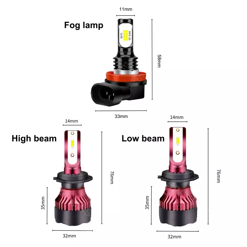 مجموعة المصابيح الأمامية ذات الشعاع العالي والمنخفض لـ bw 320i mour our LED ، مجموعة المصابيح الأمامية المركبة عالية الجودة ، Foglamp W