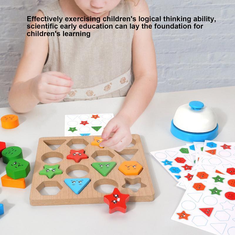 لعبة مطابقة مونتيسوري للطفل الصغير ، لعبة الطاولة المطابقة الشكل ، الألوان ، كتل بناء الذاكرة ، ألعاب التراص ، الهدايا