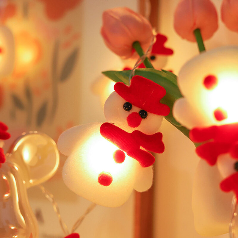 عيد الميلاد ثلج سانتا سلسلة أضواء ، جميل أفخم سلسلة أضواء ، الأسرة ، صديق الجار هدية ، شجرة ديكور ، سهلة الاستخدام