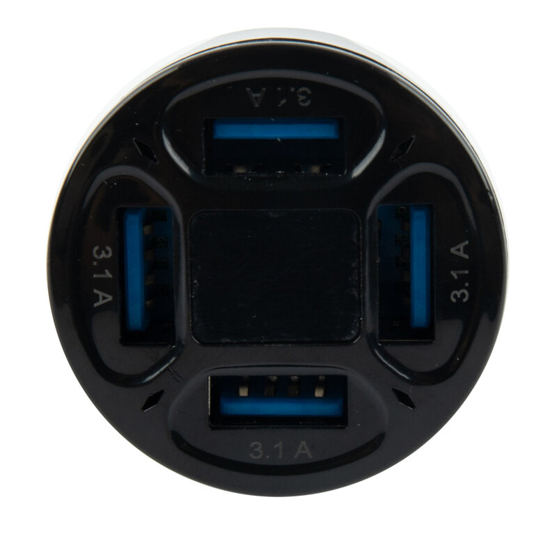 مهايئ شاحن هاتف USB للسيارة ، 4 منافذ ، من من نوع W ، 3.1A شحن سريع ، آيفون 13 ، 12 ، شاومي