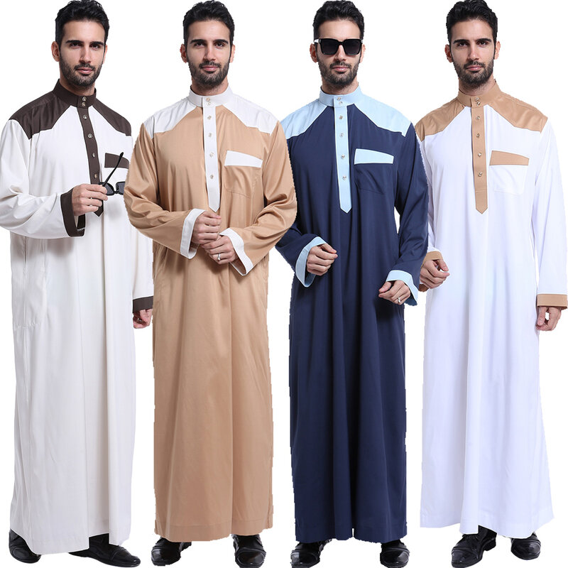 ثوب جبة بأكمام طويلة للرجال المسلمين ، ملابس تقليدية ، صلاة إسلامية ، فستان عباية ، ثوب عربي سعودي ، ثوب ، عيد رمضان ، دشداشة