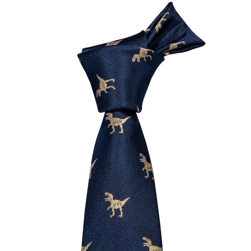 مجموعة ربطات عنق حريرية بنمط ديناصور للرجال ، ربطة عنق للزفاف ، هدية ربطة عنق ، ذهب كحلي ، وصلت حديثًا ،! ، من من من من من من من