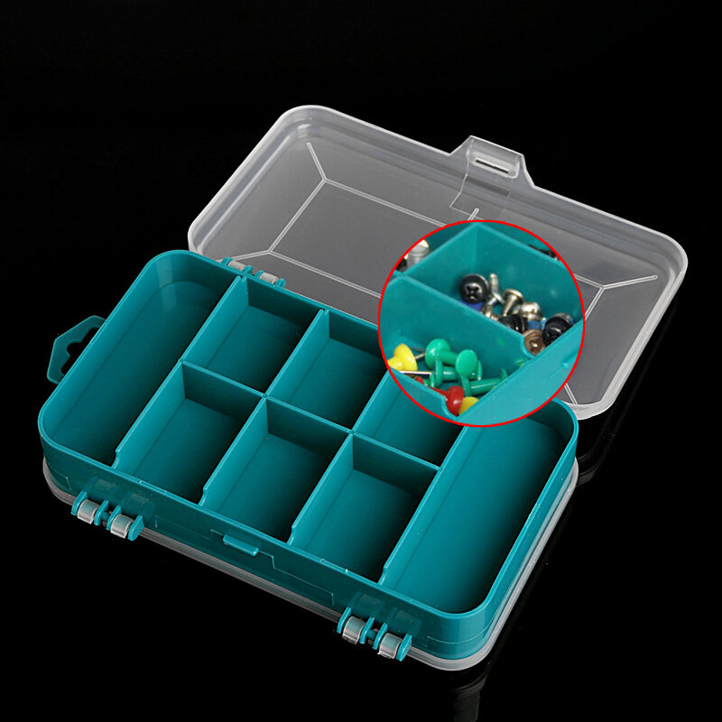 صندوق الأدوات أداة تخزين شفافة مزدوجة الجانب متعددة الوظائف لحالة بلاستيكية f