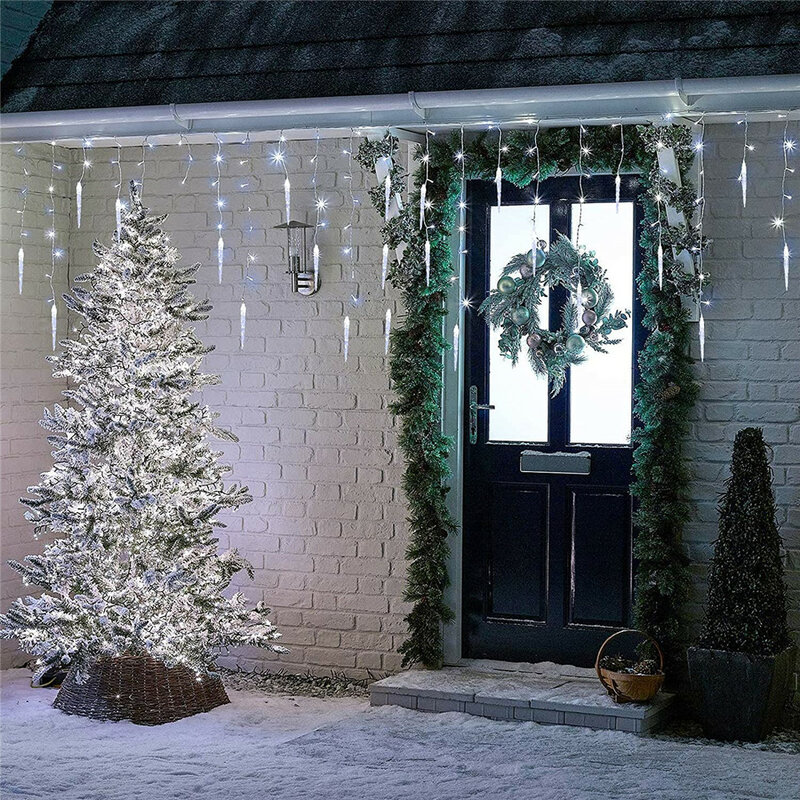 5 متر تدلى عيد الميلاد الإضاءة LED جليد الجنية الستار جليد ضوء شلال البيت السنة الجديدة هالوين حديقة شرفة الديكور