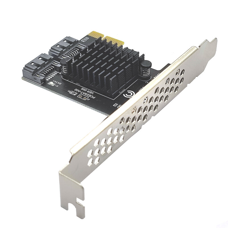 بطاقات PCI-E SATA 1X 4X 8X 16X PCI-E بطاقات PCI Express إلى SATA 3.0 2-Port SATA III 6Gbps لوح مهايئ التوسع مع شريحة ASMedia 1061