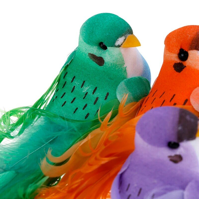 محاكاة ريشة رغوة الطيور الملونة للزينة ، دعامة الطيور ، حديقة الطيور ، الطيور