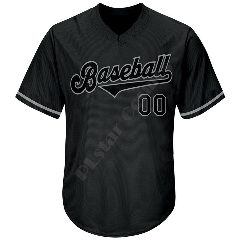 PLstar كوزموس البيسبول جيرسي قميص مخصص اسم أسود الذهب الأبيض ثلاثية الأبعاد قميص البيسبول المطبوعة البيسبول جيرسي قميص الهيب هوب القمم
