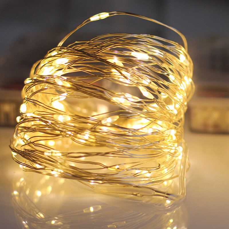 LED سلسلة أسلاك النحاس الخفيفة ، مصباح إكليل في الهواء الطلق ، ضوء الجنية لشجرة عيد الميلاد ، حفل زفاف ، ديكور المنزل