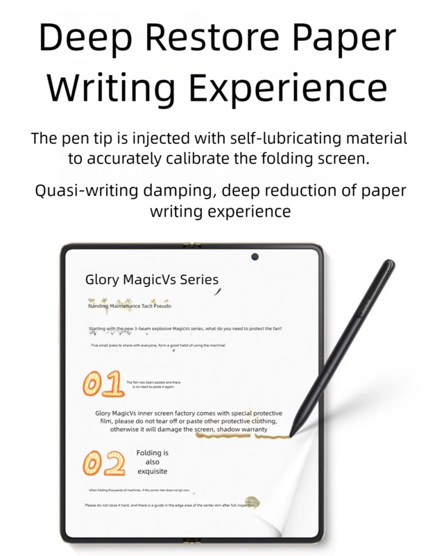 قلم الكتابة اليدوية لشرف السحر مقابل الإصدار النهائي ، قلم اللمس V2 ، شاشة قابلة للطي