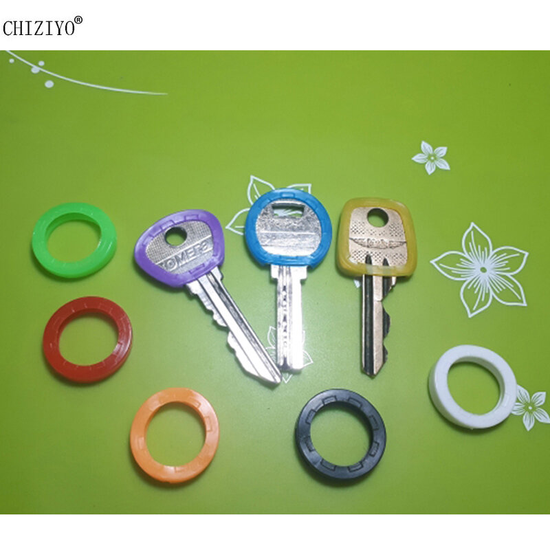 CHIZIYO-أغطية أغطية مفاتيح سيليكون مجوفة بألوان زاهية ، حلقة مفاتيح علوية ، حلقات ، سيارة ، منزل ، حقيبة ، الأحدث ، 10