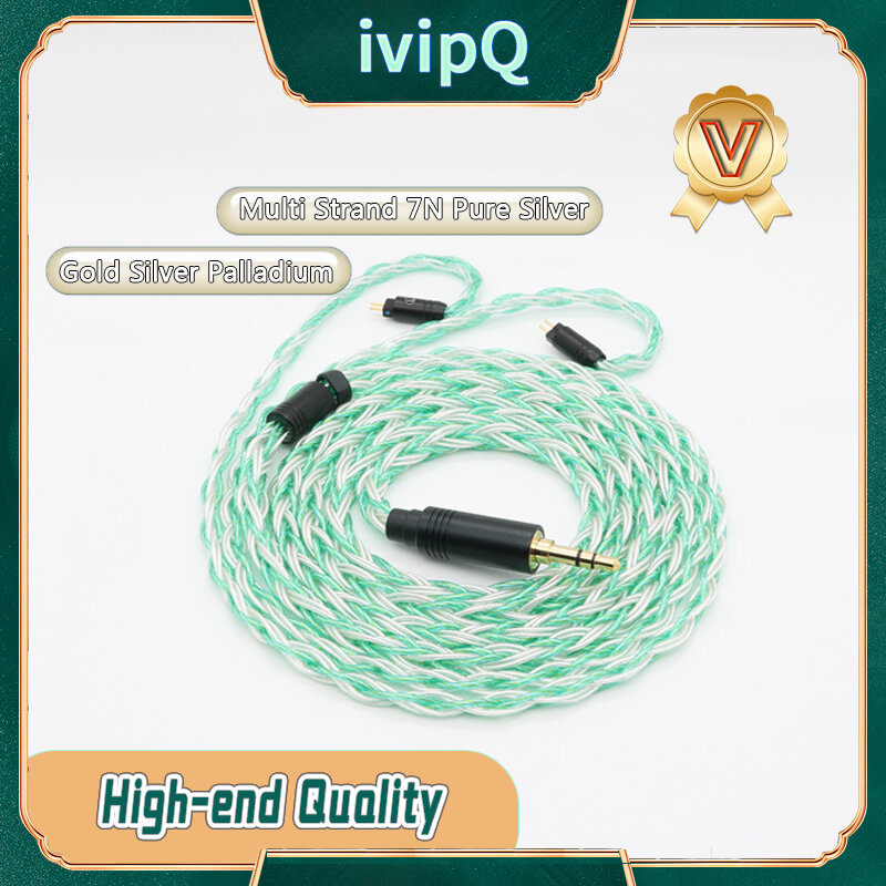 كابل سماعة أذن Ivipq ، عملية نسج خاصة ، رائد ، mmcx/2pin ، من أجل fudu perfomer8 pro 10 himalaya