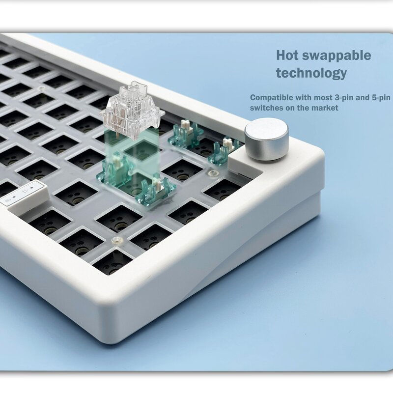 لوحة مفاتيح ميكانيكية قابلة للتبديل الساخن طوقا بلوتوث G RGB حشية بإضاءة خلفية لوحة مفاتيح 3 وضع لوحة مفاتيح مخصصة