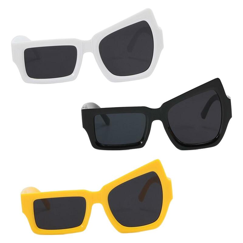 نظارات شمسية مضحكة عتيقة غير متماثلة ، نظارات حفلات عصرية للفتيات والفتيان ، هيب هوب