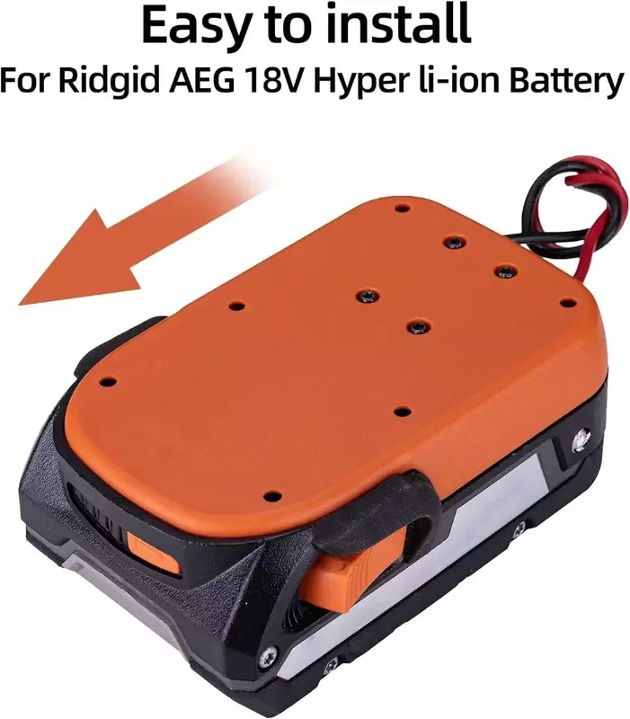 محول عجلة الطاقة ل Ridgid ، قفص الاتهام بطارية ليثيوم أيون ، لتقوم بها بنفسك موصل الطاقة ل RC سيارة ، RC شاحنة الروبوتات ، AEG 18 فولت ، 12 مقياس