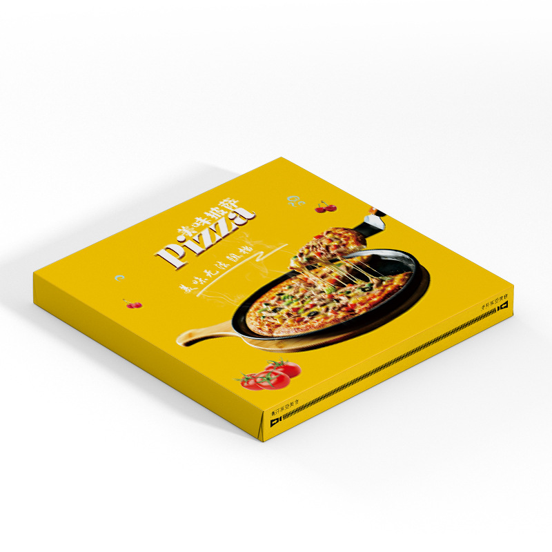 صندوق بيتزا أسود مضلع ، وجبات سريعة ، منتج مخصص ، بيع بالجملة ، 8 10 12 14 16 بوصة