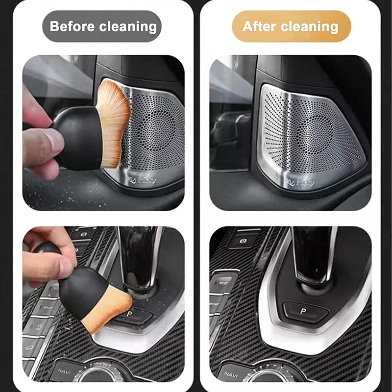 فرشاة تنظيف السيارة الداخلية مع غطاء ، بالتفصيل أدوات شعيرات ناعمة