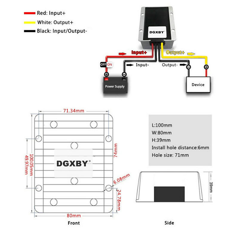 DGXBY 12 فولت إلى 48 فولت 3A 5A 6A 8A 10A تيار مستمر محول طاقة 10-25 فولت إلى 48 فولت السيارات منظم الطاقة DC-DC محول وحدة CE ROHS