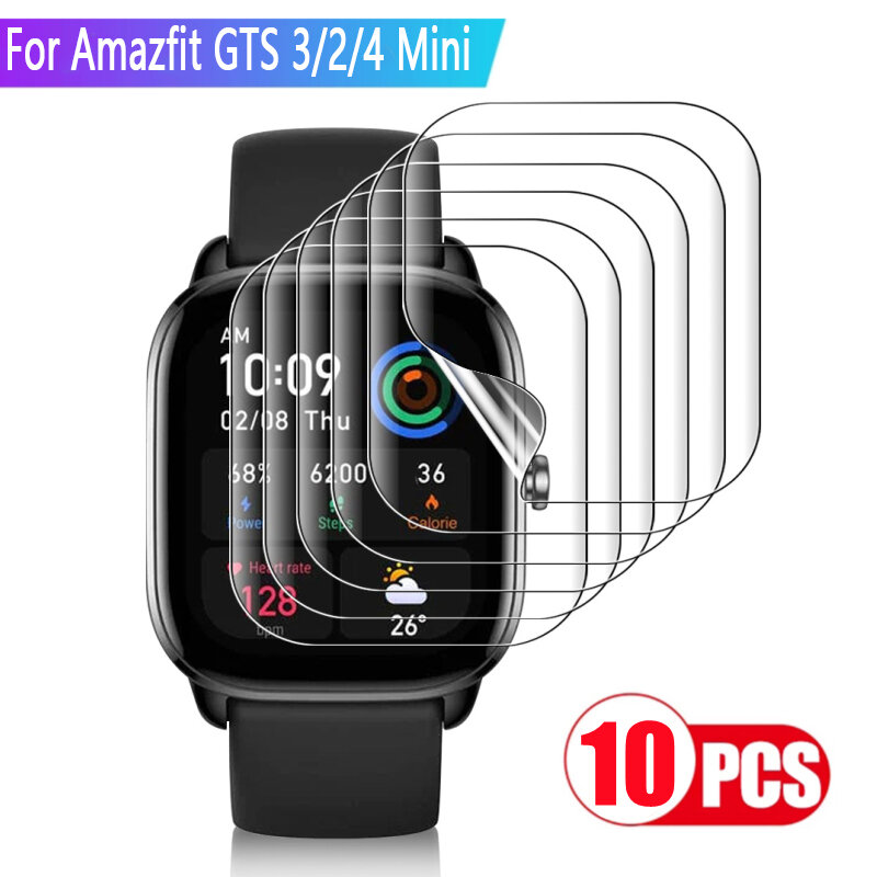 1-10 قطعة قماش من البولي يوريثين الحراري لصناعة المآزر ل Amazfit GTS 3 GTS4 Mini 2Mini واقي للشاشة Smartwatch المضادة للخدش فيلم ل Amazfit GTS3 GTS4