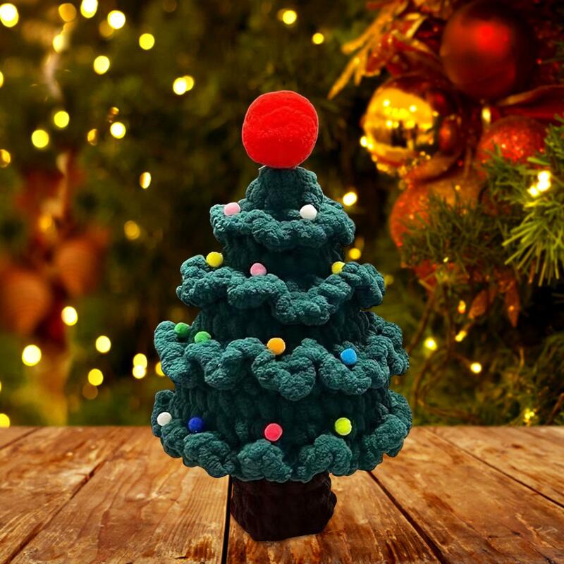 مجموعة الكروشيه شجرة عيد الميلاد للأطفال ، والحرف محلية الصنع ، والحرف اليدوية الناعمة ، وخطافات للمبتدئين والأولاد والفتيات ، عيد الشكر