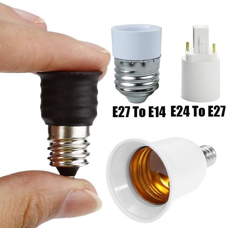 محول E14 إلى E27/G24 إلى E27/E27 إلى E14/E12 إلى E14 محول تحويل المقبس المواد محول مأخذ التوصيل لمبة مصباح حامل محول