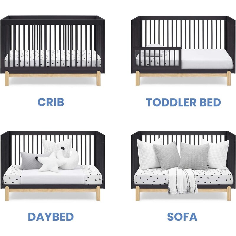 سرير خشخاش للأطفال قابل للتحويل ، أثاث أطفال ، سرير أطفال ، سرير خشبي ، 4 في 1