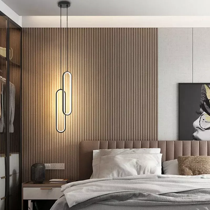 ثريا حديثة LED لغرفة النوم ، مصباح معلق ، أضواء داخلية ، بريق ثابت ، جانب السرير ، المعيشة ، غرفة الطعام ، ديكور المنزل